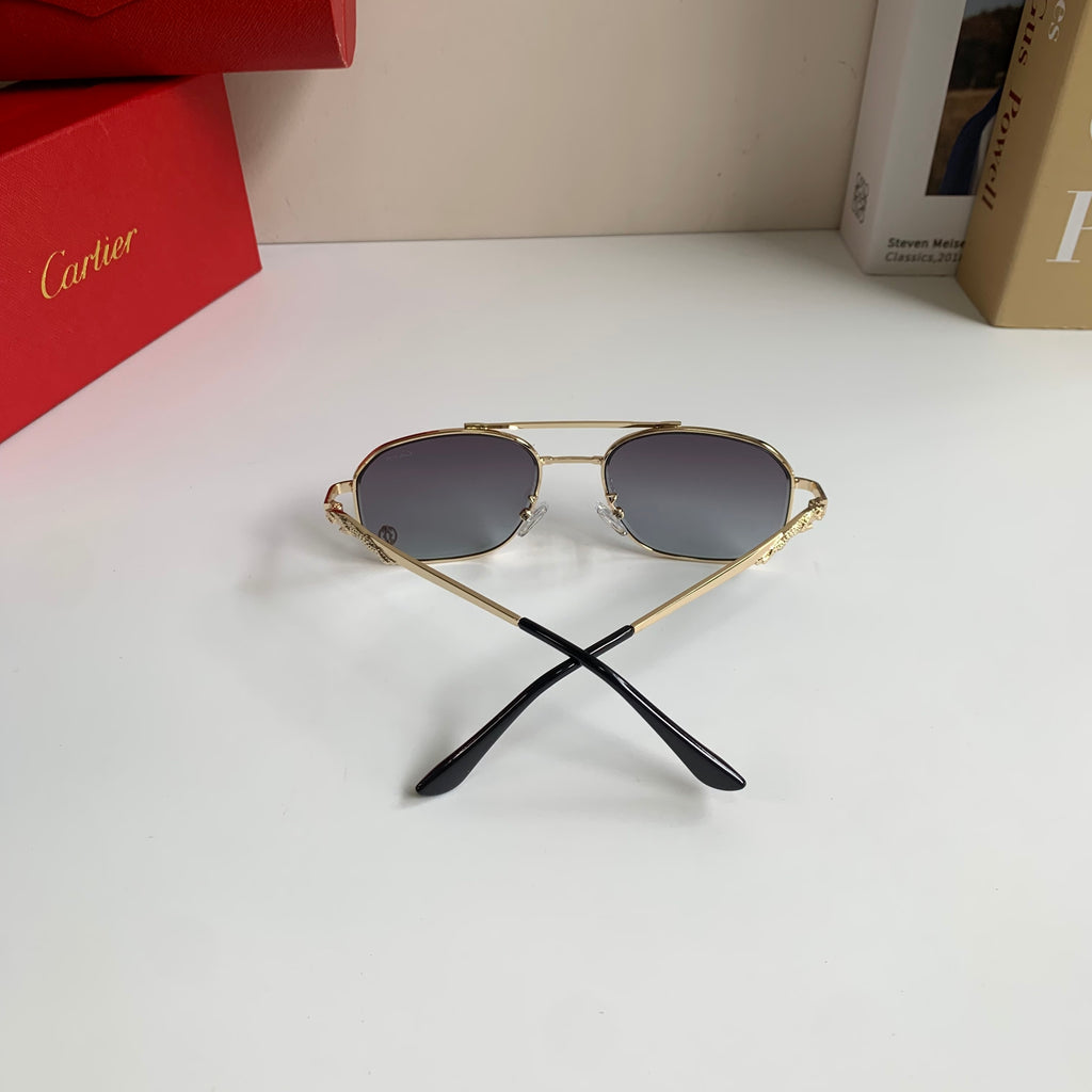 Cartier Metal Fashion Silver Lens Sunglasses for Men & Women - 382847 - detail image 6
