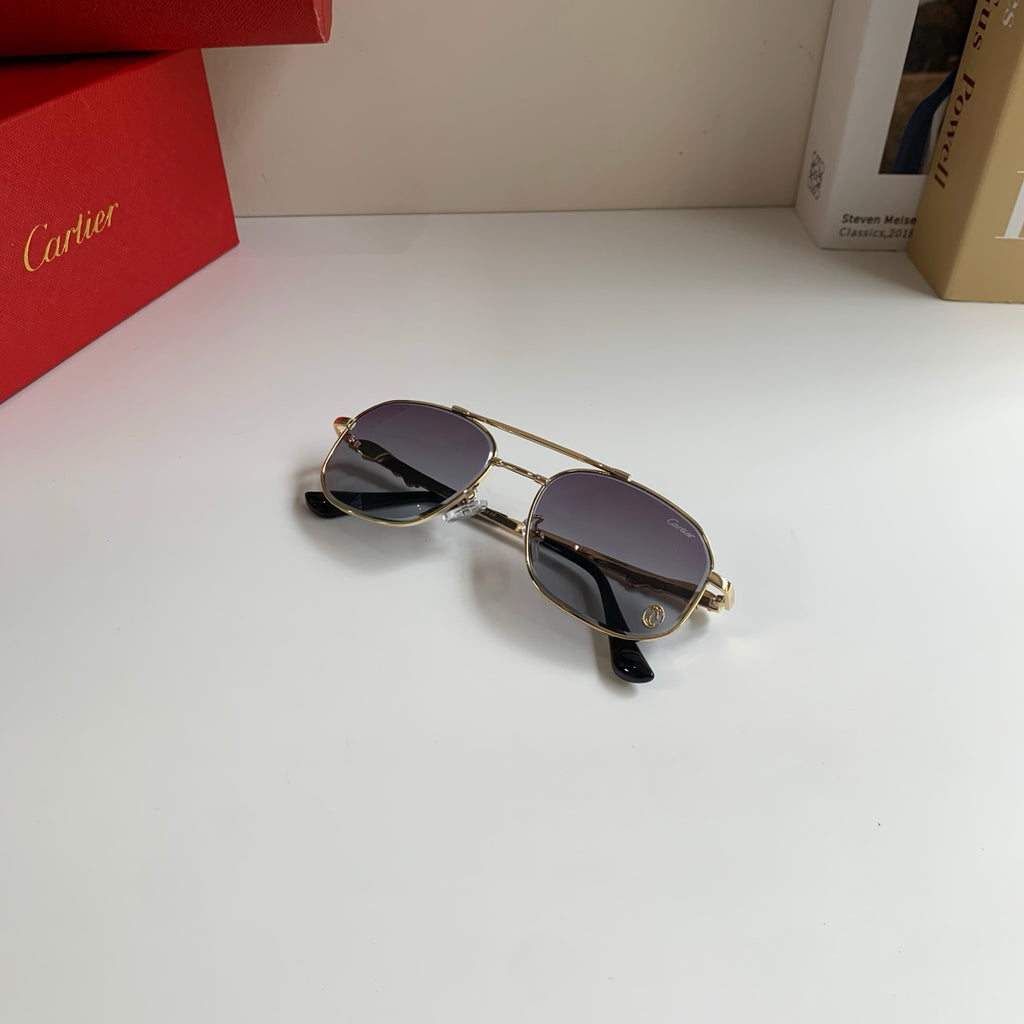 Cartier Metal Fashion Silver Lens Sunglasses for Men & Women - 382847 - detail image 4