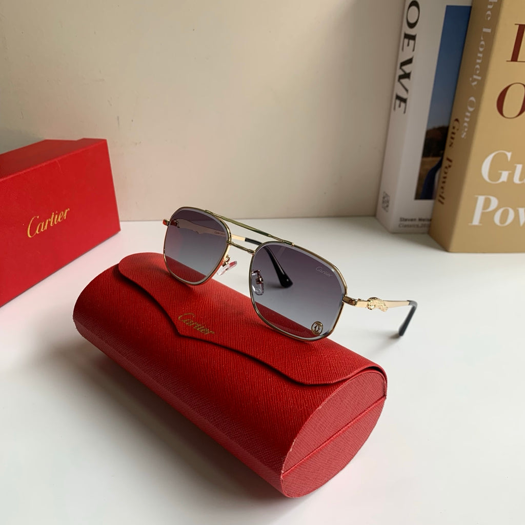 Cartier Metal Fashion Silver Lens Sunglasses for Men & Women - 382847 - detail image 5