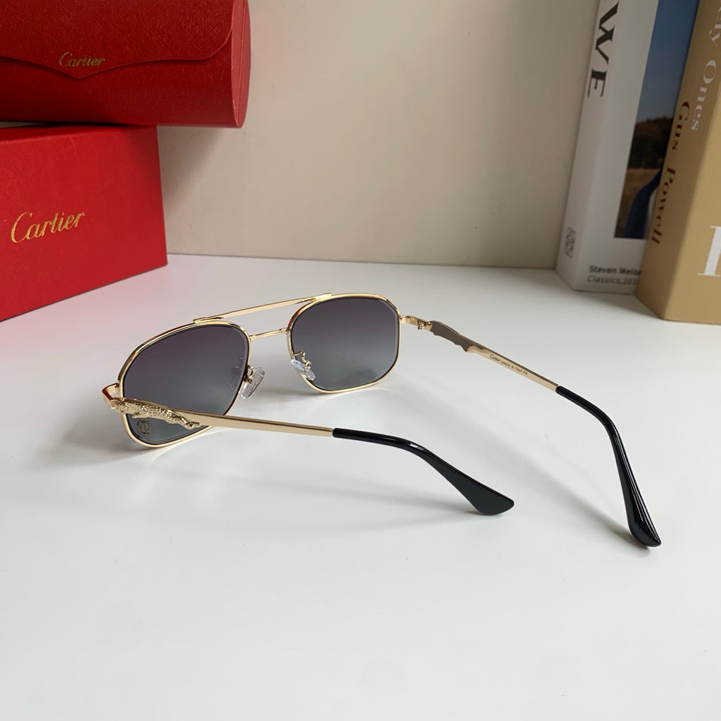 Cartier Metal Fashion Silver Lens Sunglasses for Men & Women - 382847 - detail image 7