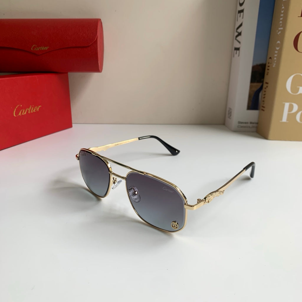 Cartier Metal Fashion Silver Lens Sunglasses for Men & Women - 382847 - detail image 2