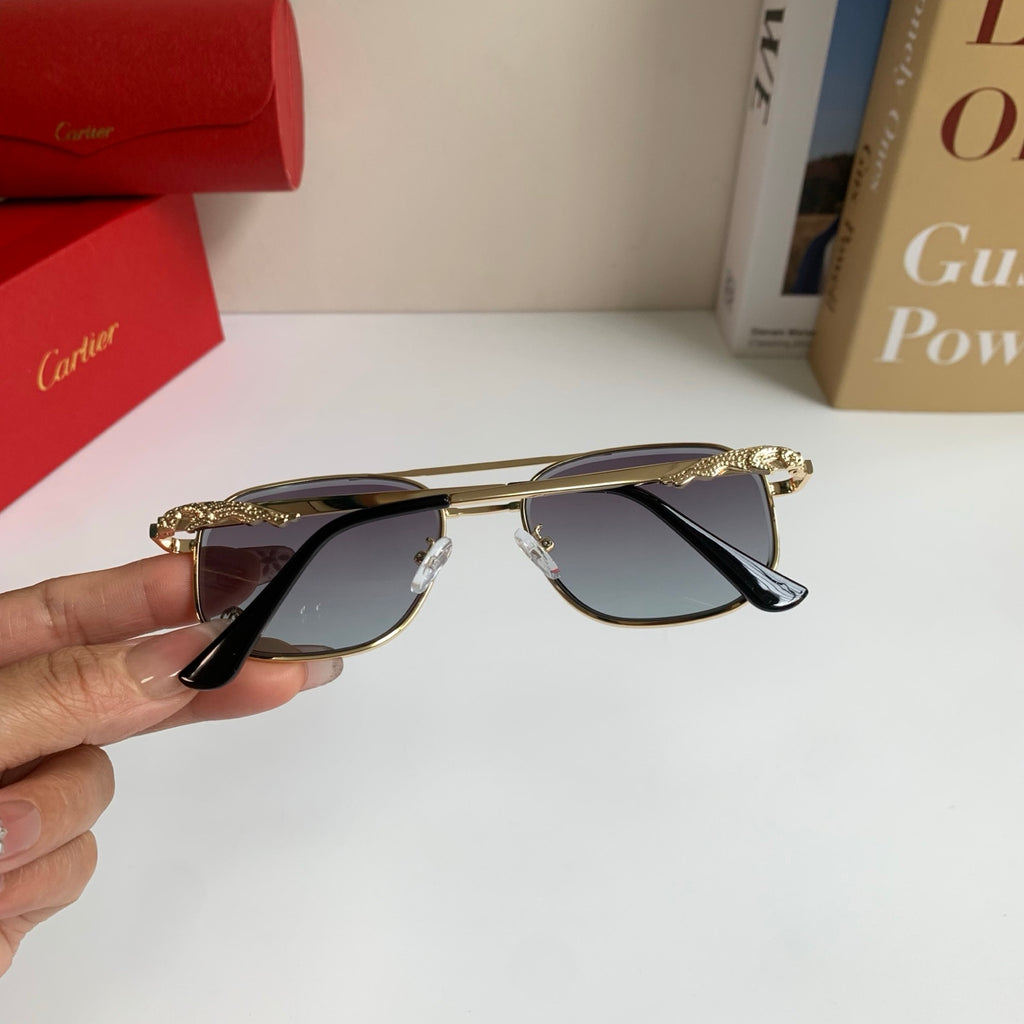 Cartier Metal Fashion Silver Lens Sunglasses for Men & Women - 382847 - detail image 8