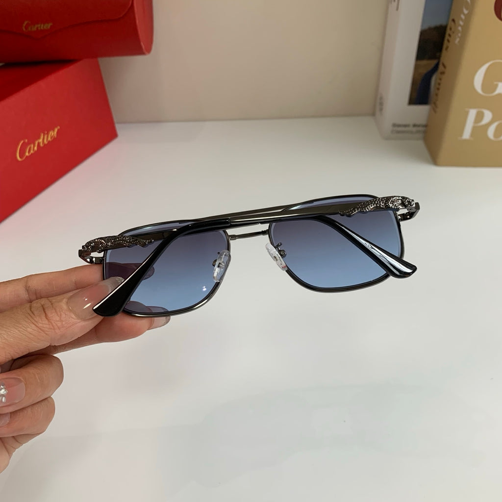 Cartier Metal Fashion Silver Lens Sunglasses for Men & Women - 382849 - detail image 6