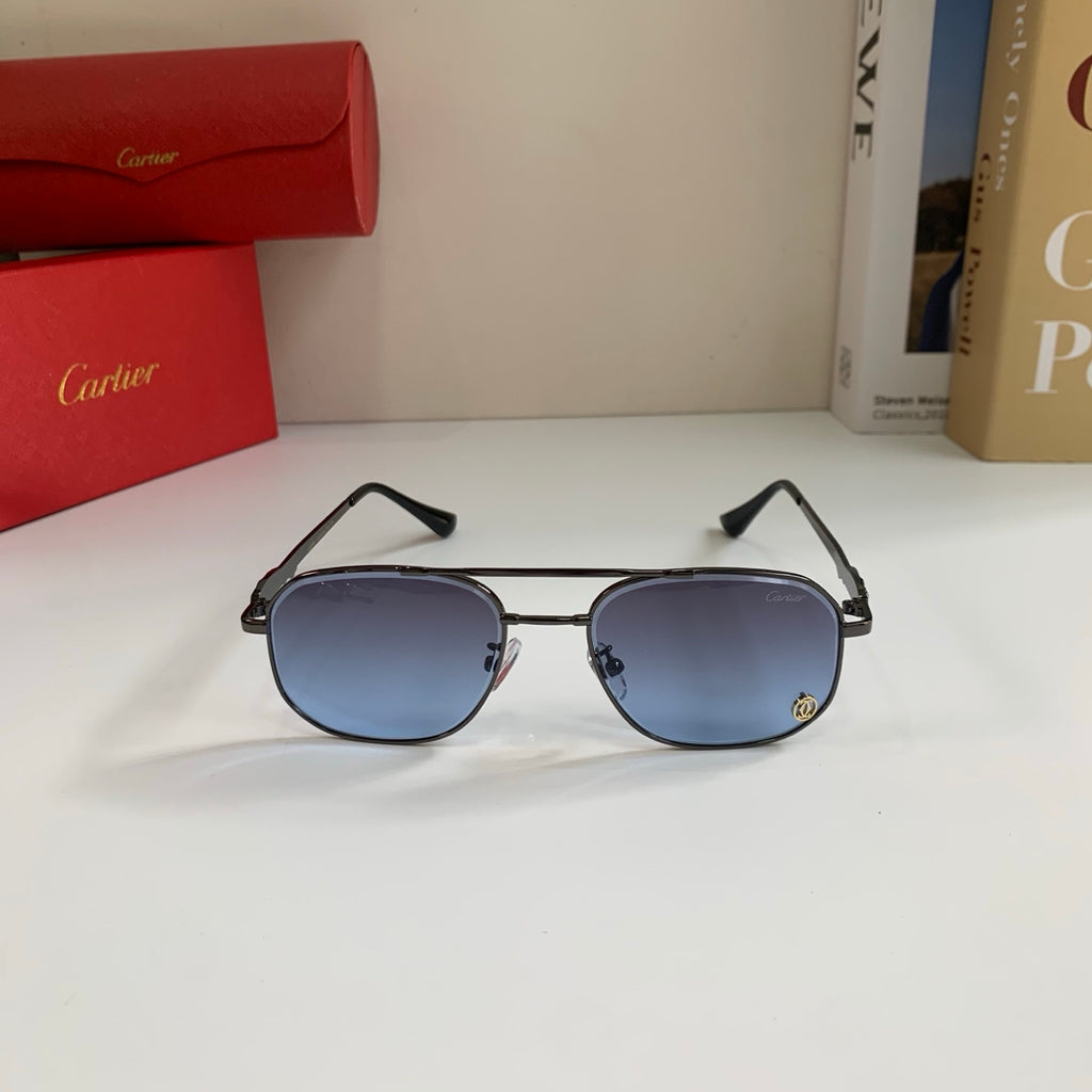 Cartier Metal Fashion Silver Lens Sunglasses for Men & Women - 465736 - detail image 3