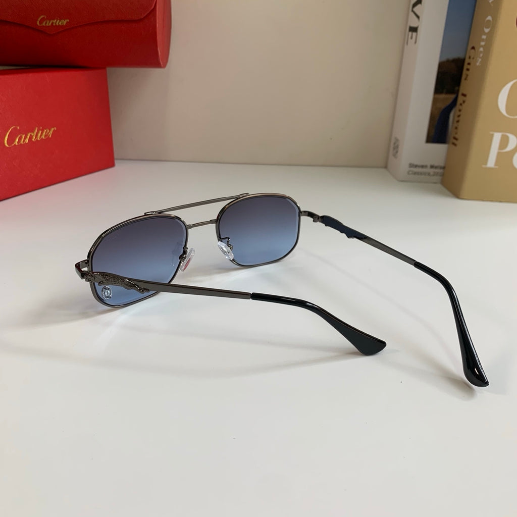 Cartier Metal Fashion Silver Lens Sunglasses for Men & Women - 382849 - detail image 7