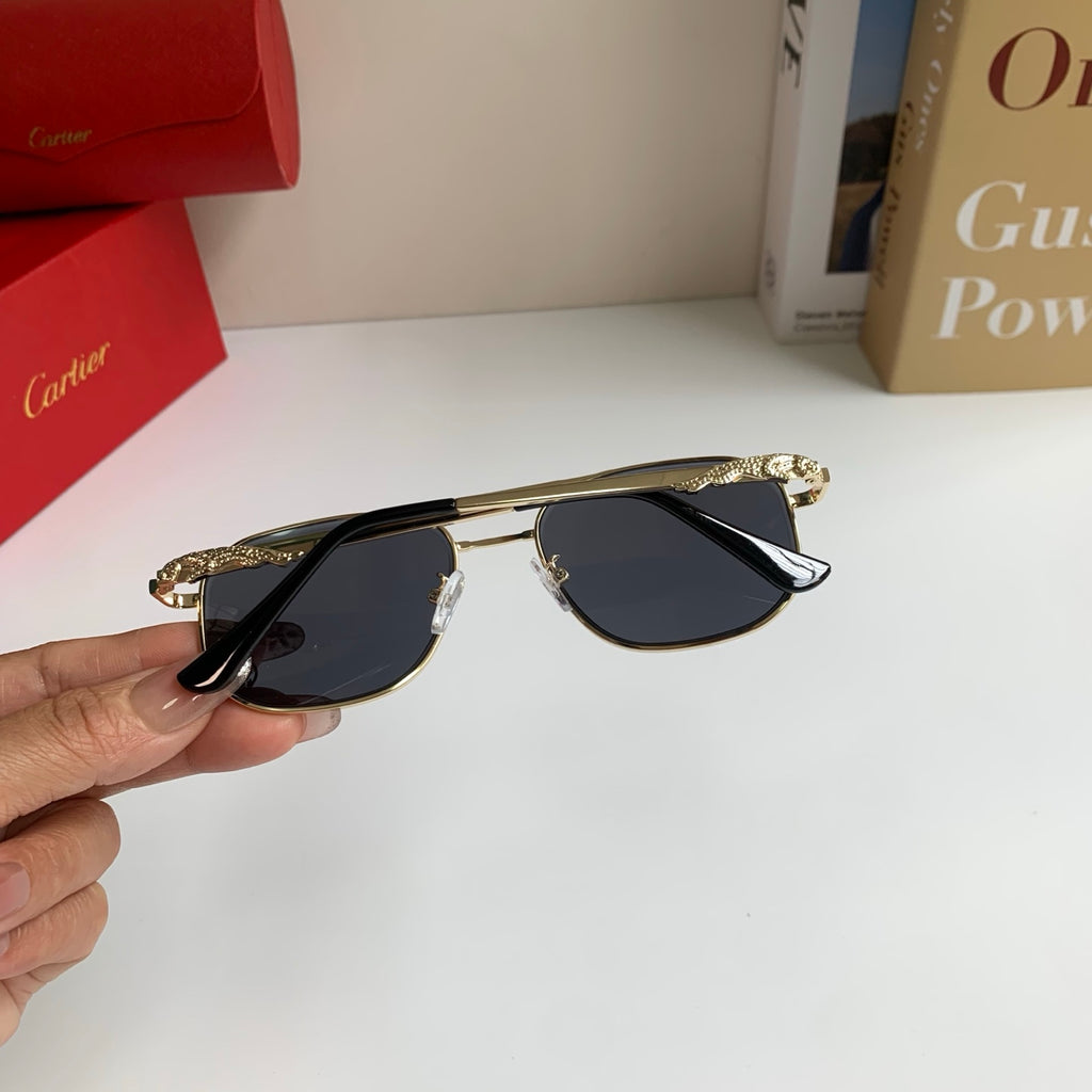 Cartier Metal Fashion Silver Lens Sunglasses for Men & Women - 382850 - detail image 8