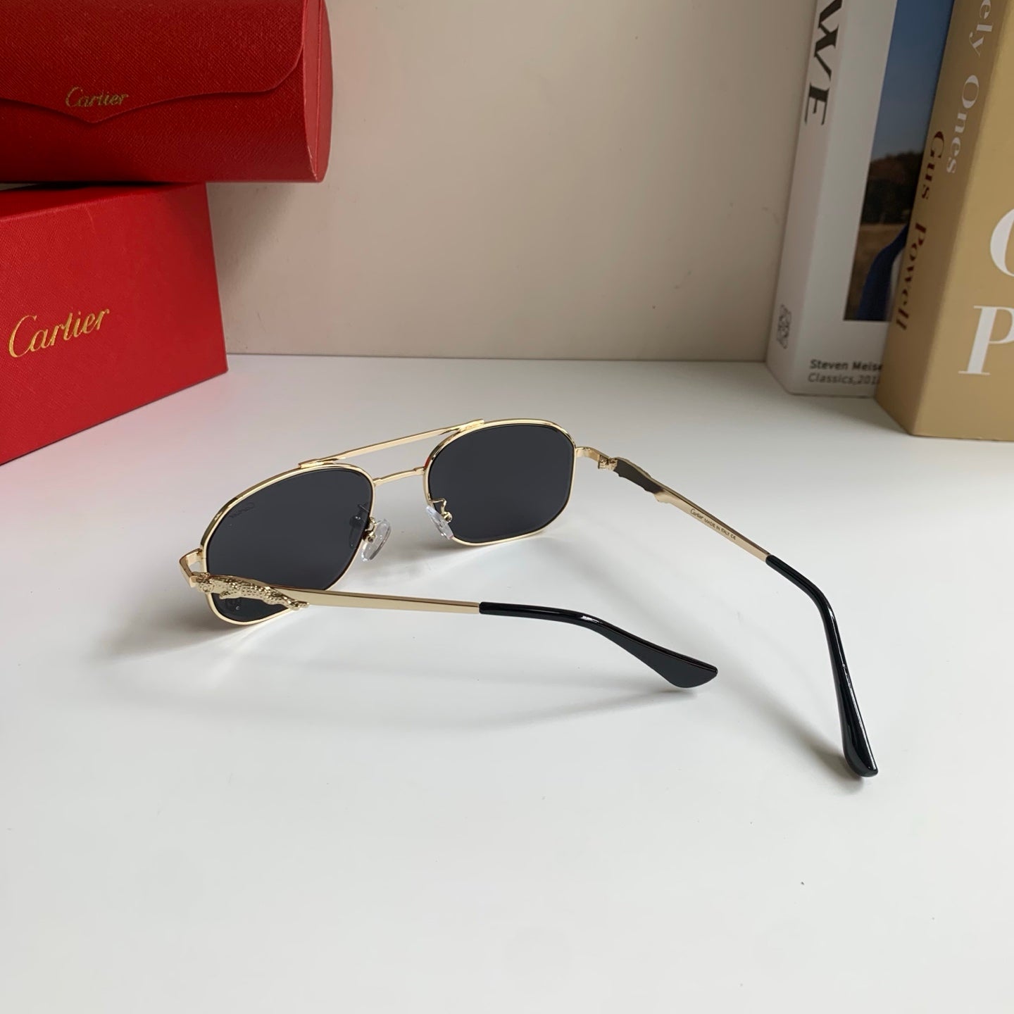 Cartier Metal Fashion Silver Lens Sunglasses for Men & Women - 382850 - detail image 6