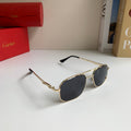 Cartier Metal Fashion Silver Lens Sunglasses for Men & Women - 382850