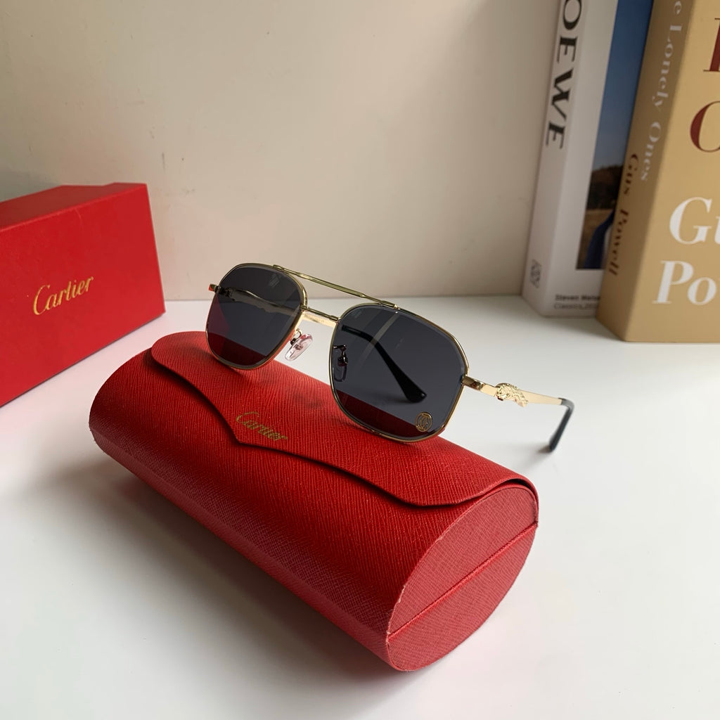Cartier Metal Fashion Silver Lens Sunglasses for Men & Women - 382850 - detail image 4