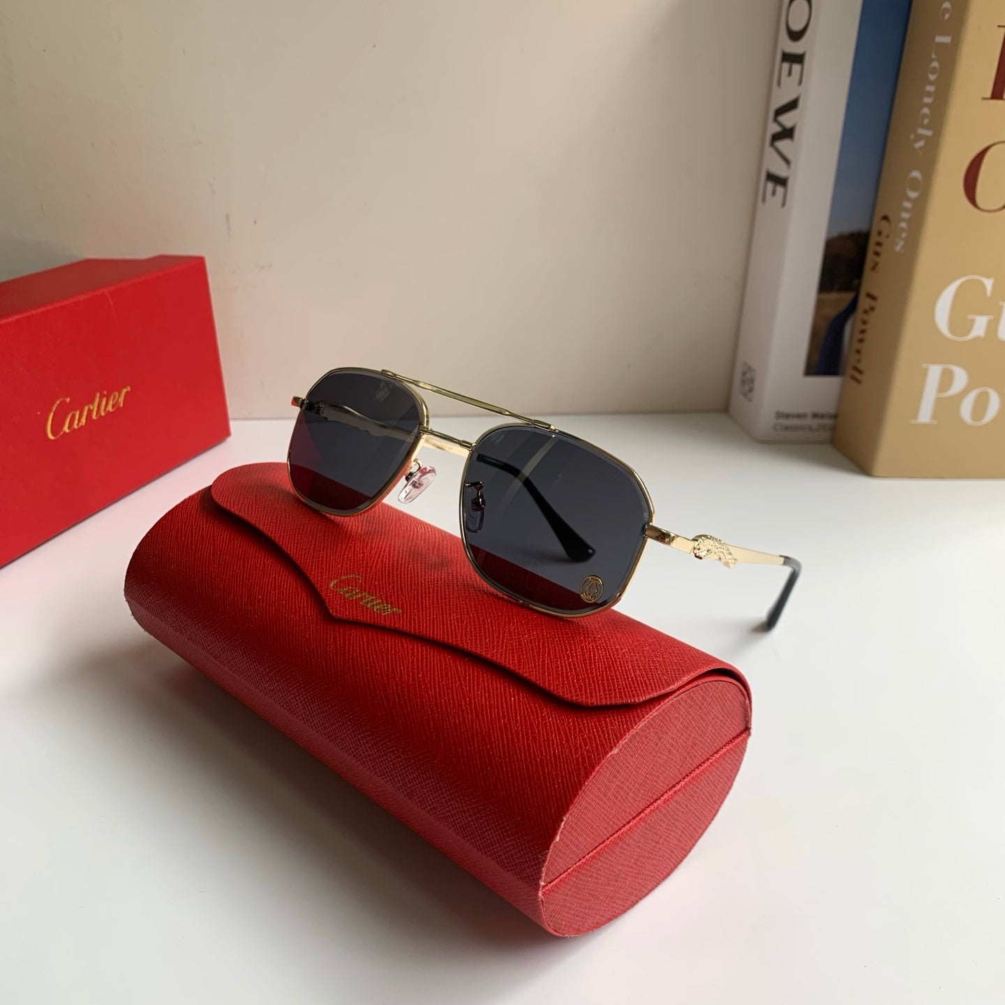 Cartier Metal Fashion Silver Lens Sunglasses for Men & Women - 382850 - detail image 4