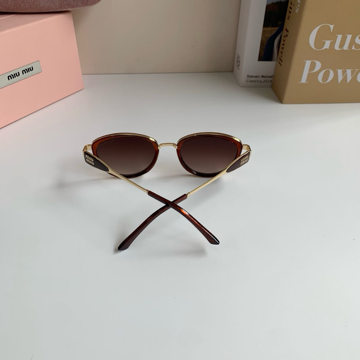 Miu Miu Metal Round Red Lens Sunglasses for Men & Women - 466102 - detail image 8