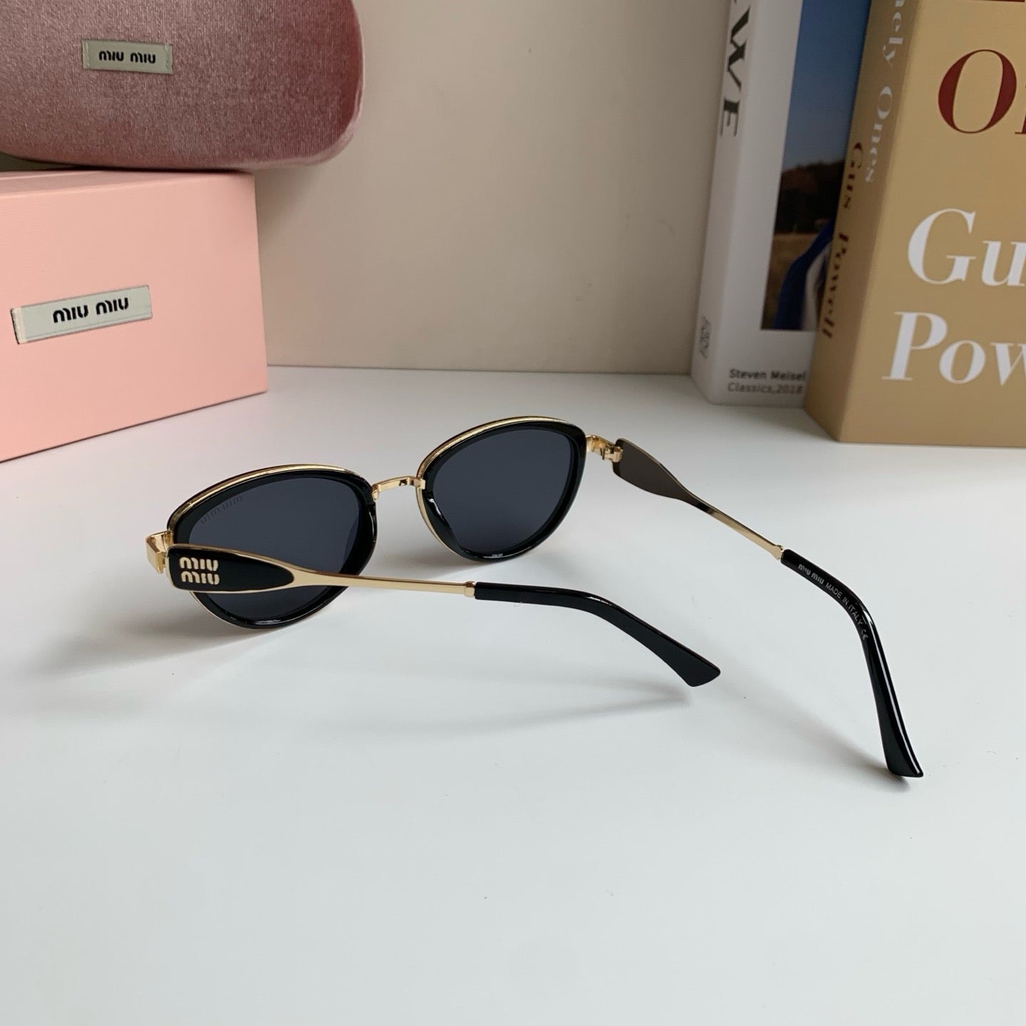 Miu Miu Metal Round Silver Lens Sunglasses for Men & Women - 382985 - detail image 8