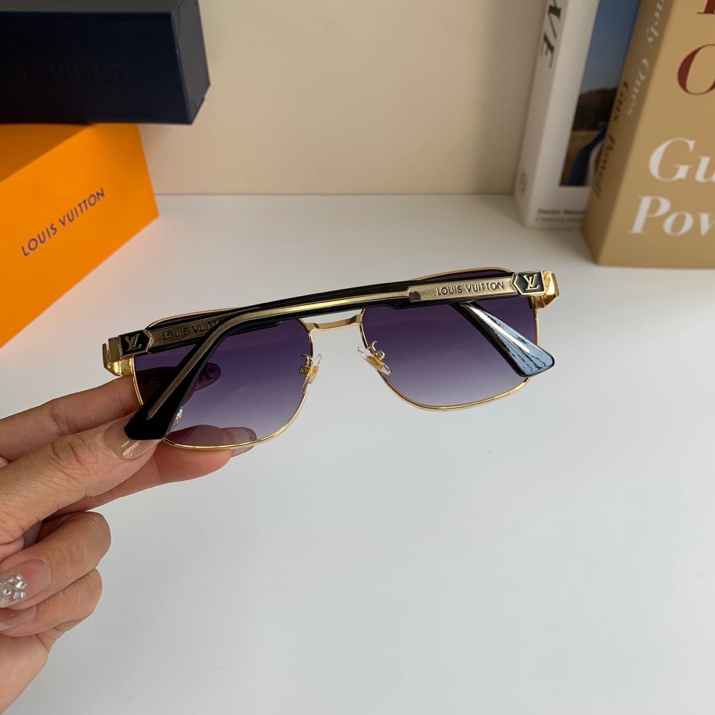 Louis Vuitton Metal Square Silver Lens Sunglasses for Men & Women - 381767 - detail image 6