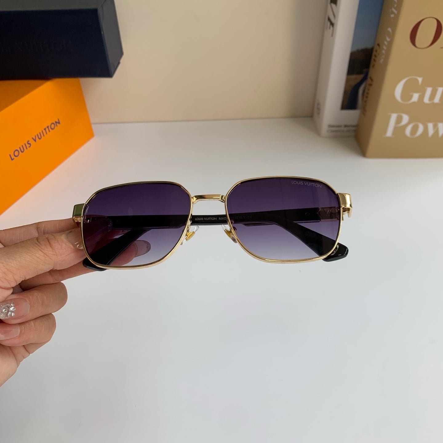 Louis Vuitton Metal Square Silver Lens Sunglasses for Men & Women - 464641 - detail image 4
