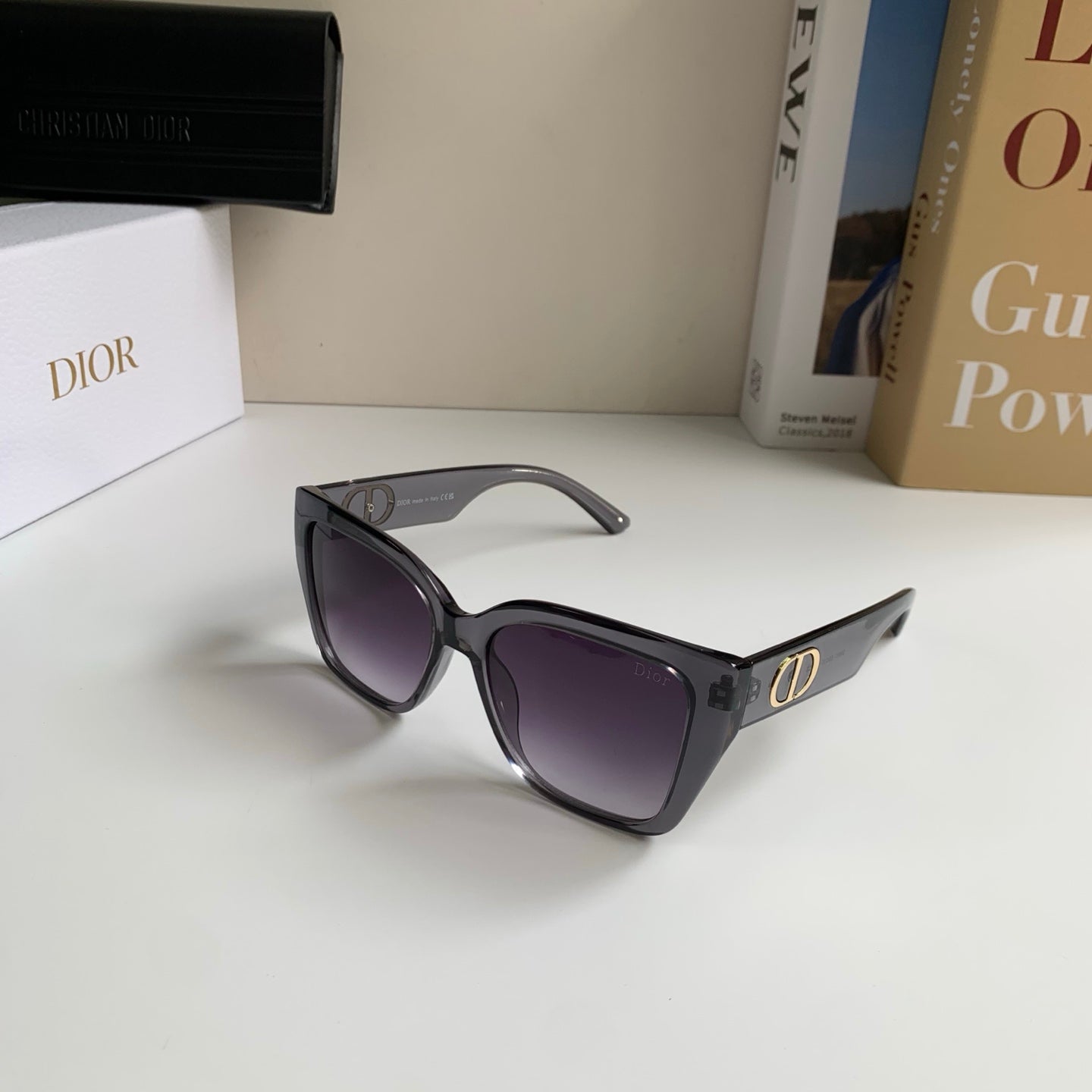 Dior Polarized Square Silver Lens Sunglasses for Men & Women - 486878 - detail image 2