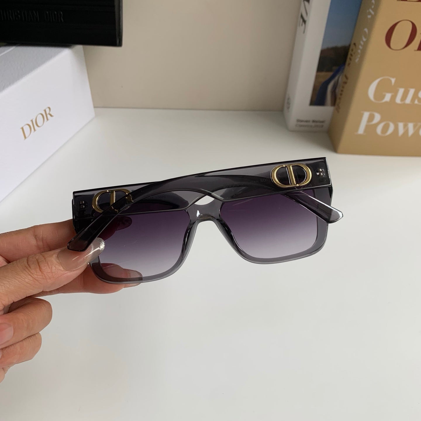Dior Polarized Square Silver Lens Sunglasses for Men & Women - 486878 - detail image 7