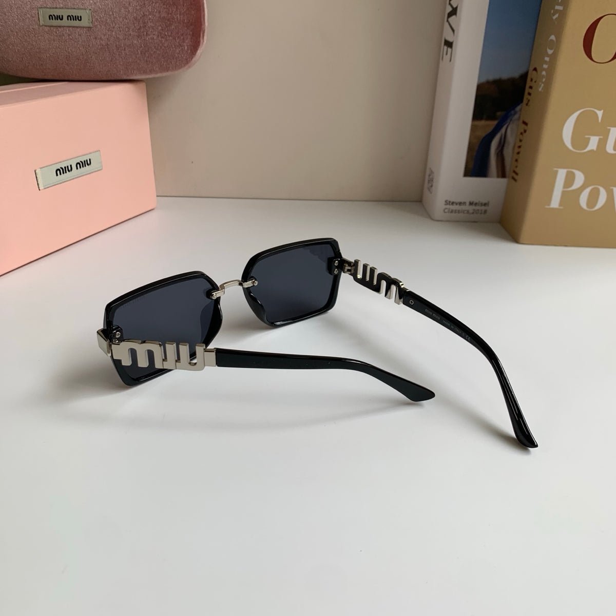 Miu Miu Square Silver Lens Sunglasses for Men & Women - 399202 - detail image 7