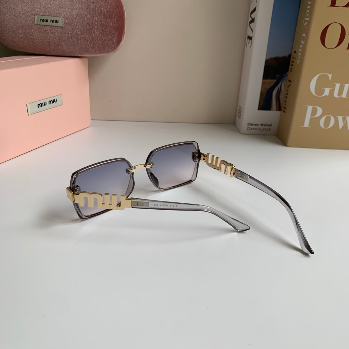 Miu Miu Square Silver Lens Sunglasses for Men & Women - 487687 - detail image 8