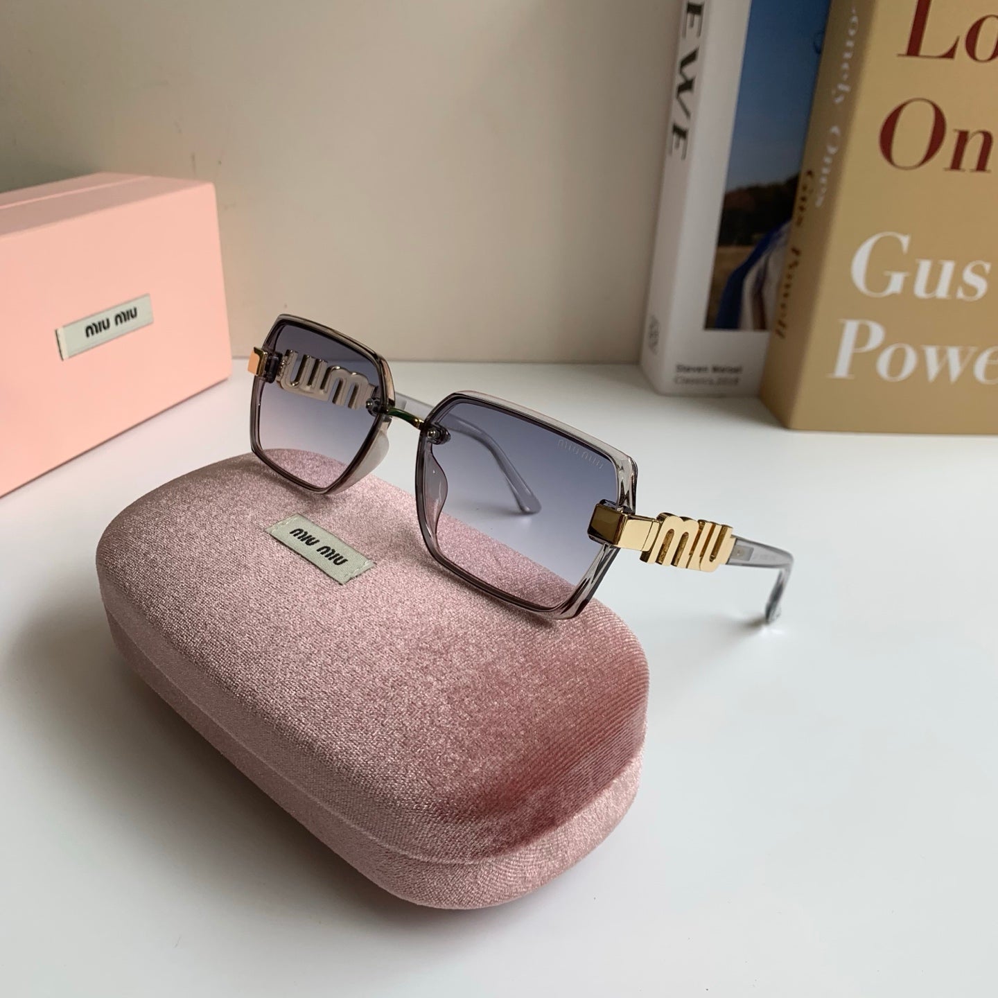 Miu Miu Square Silver Lens Sunglasses for Men & Women - 487687 - detail image 4