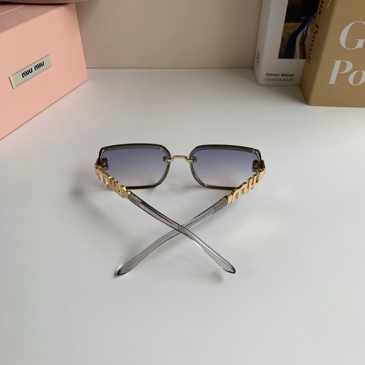 Miu Miu Square Silver Lens Sunglasses for Men & Women - 487687 - detail image 7