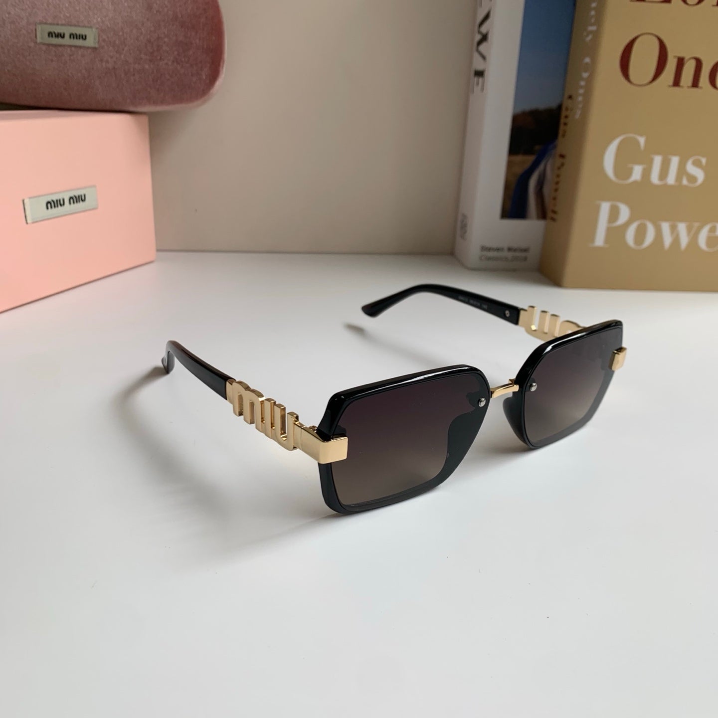 Miu Miu Square Silver Lens Sunglasses for Men & Women - 399204