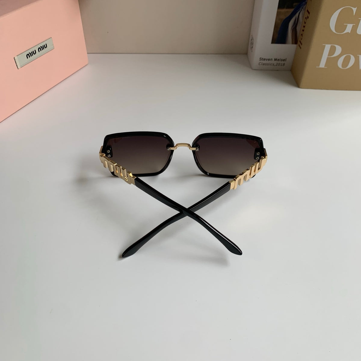 Miu Miu Square Silver Lens Sunglasses for Men & Women - 399204 - detail image 6