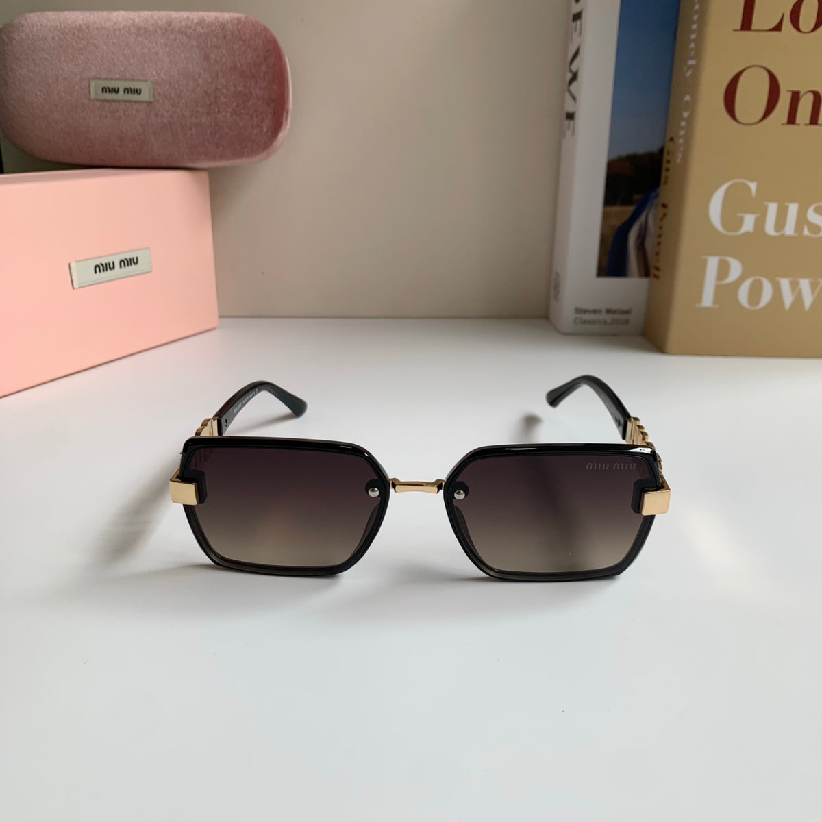 Miu Miu Square Silver Lens Sunglasses for Men & Women - 399204 - detail image 5