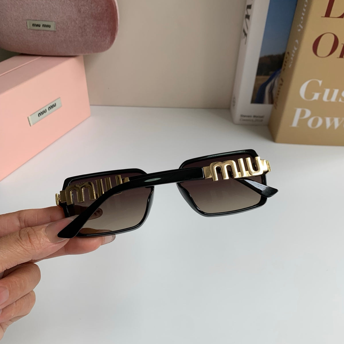 Miu Miu Square Silver Lens Sunglasses for Men & Women - 399204 - detail image 9