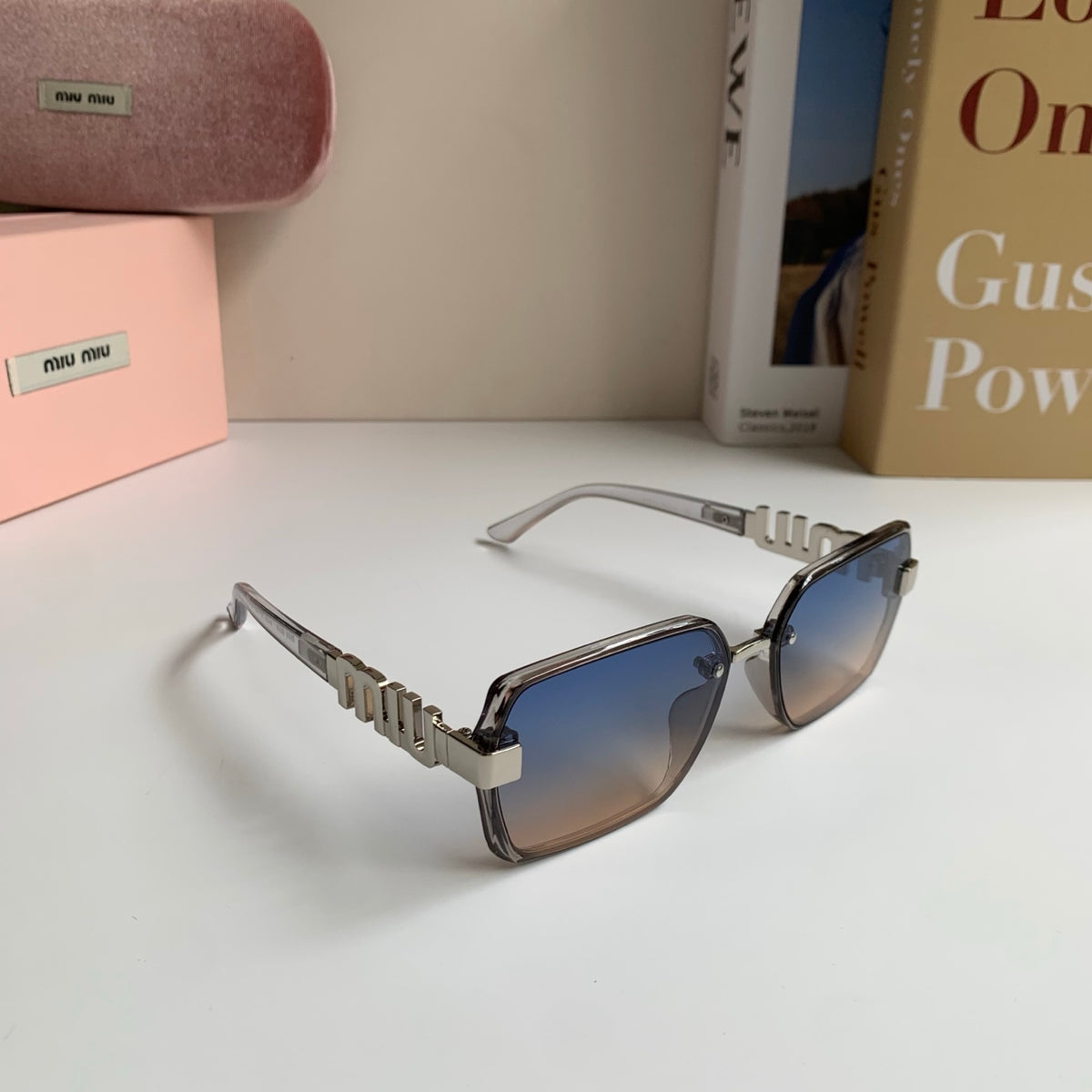 Miu Miu Square Silver Lens Sunglasses for Men & Women - 399205
