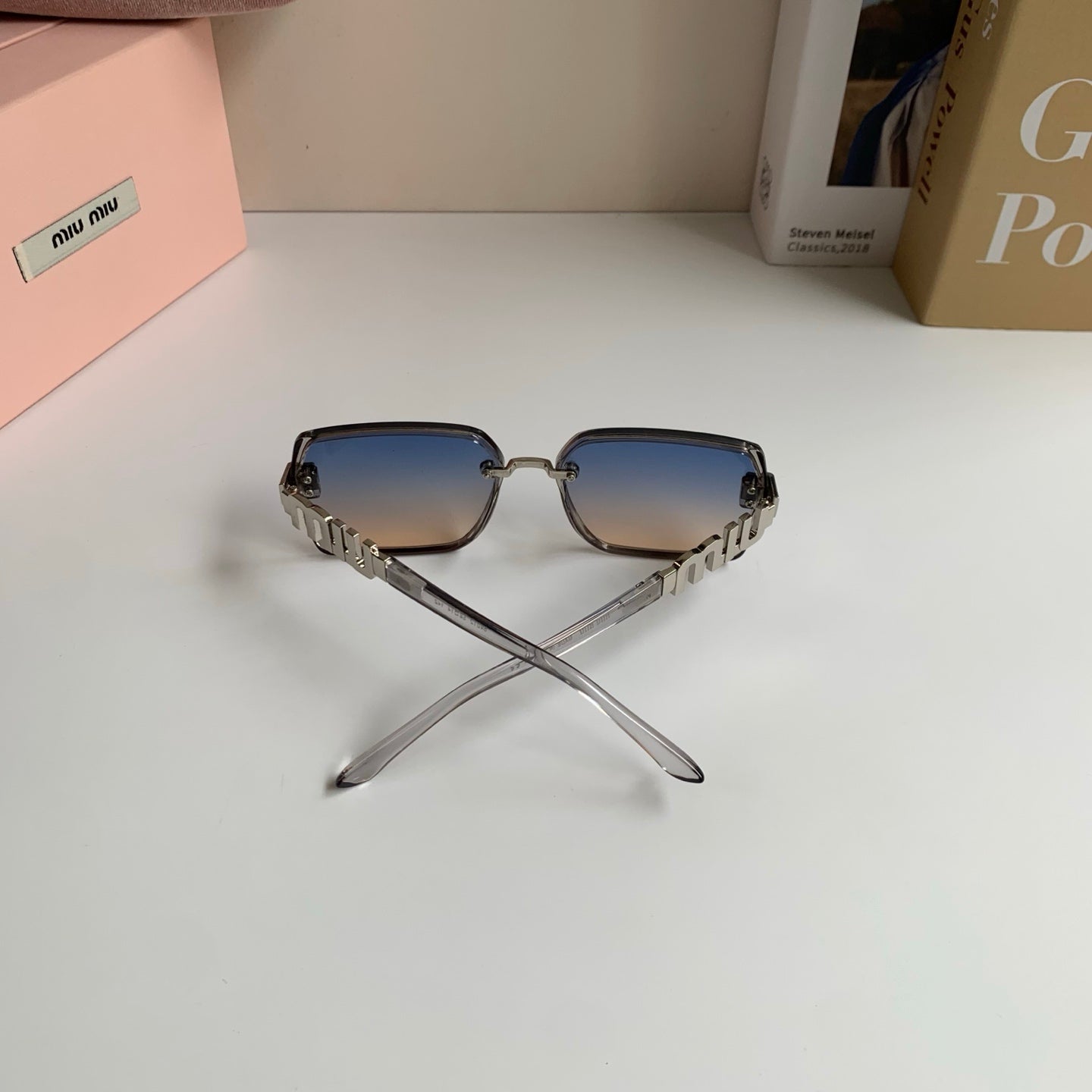 Miu Miu Square Silver Lens Sunglasses for Men & Women - 399205 - detail image 6