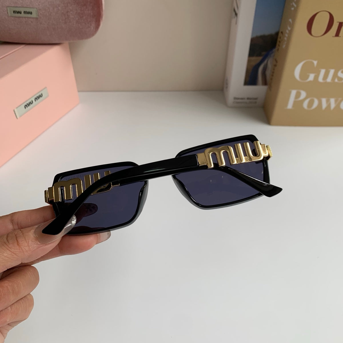 Miu Miu Square Silver Lens Sunglasses for Men & Women - 487690 - detail image 8