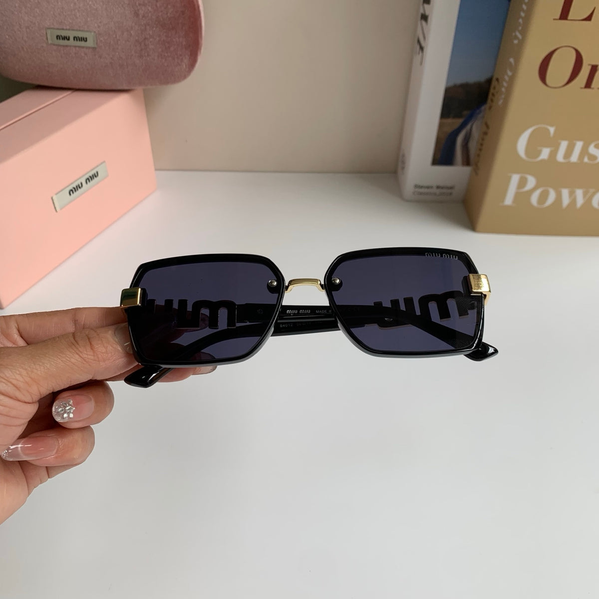 Miu Miu Square Silver Lens Sunglasses for Men & Women - 399206 - detail image 5