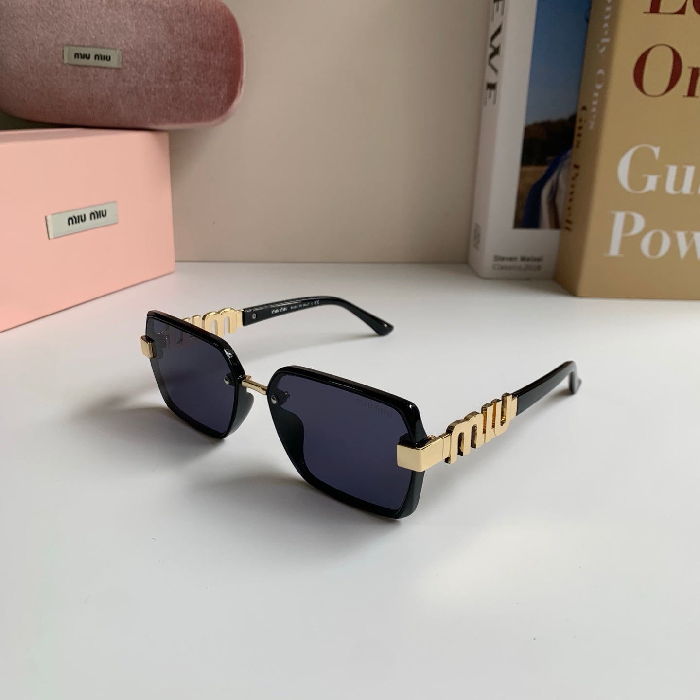 Miu Miu Square Silver Lens Sunglasses for Men & Women - 399206 - detail image 2