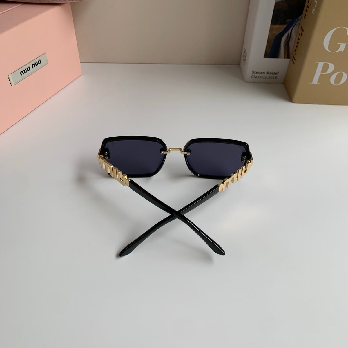 Miu Miu Square Silver Lens Sunglasses for Men & Women - 399206 - detail image 7