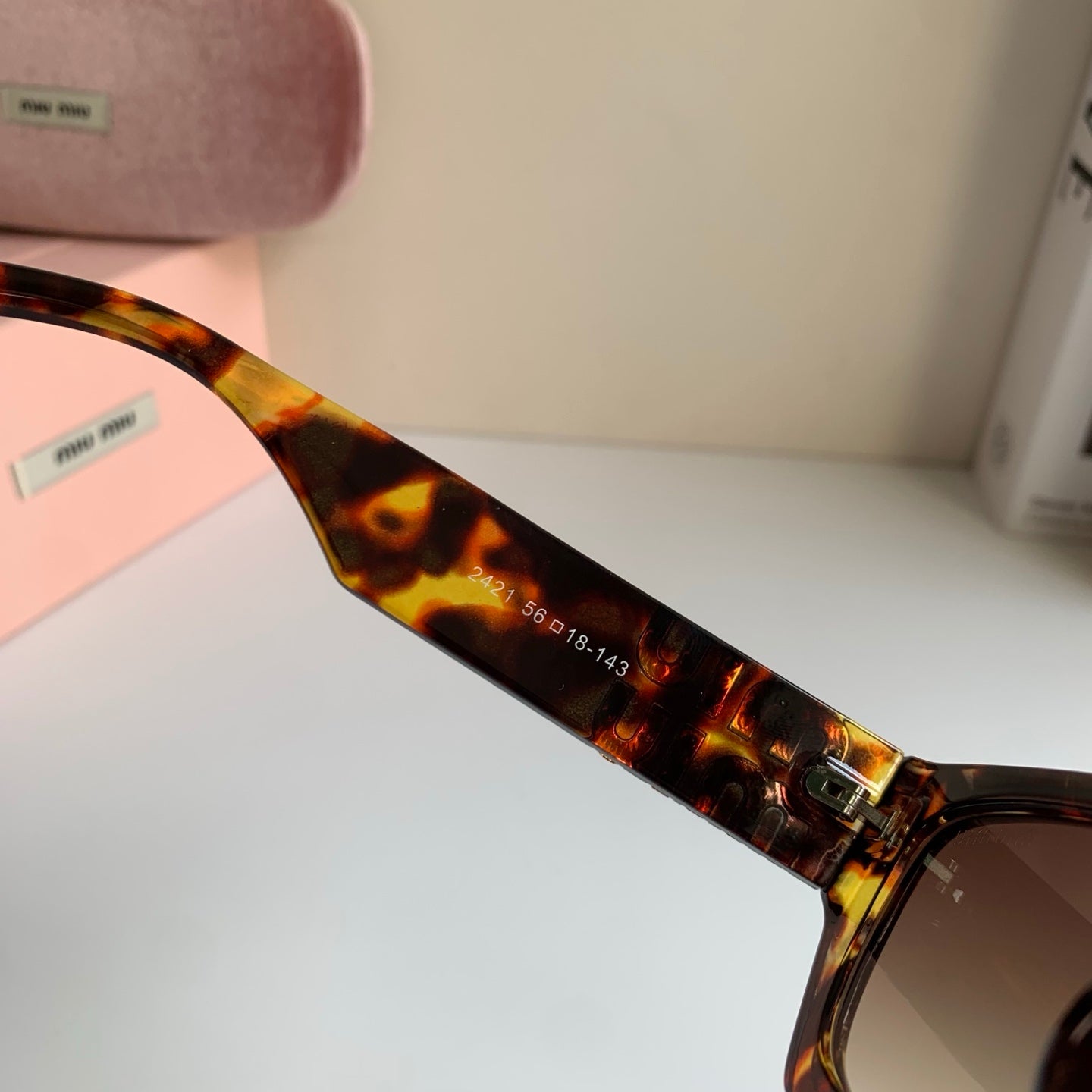 Miu Miu Square Red Lens Sunglasses for Men & Women - 487729 - detail image 8