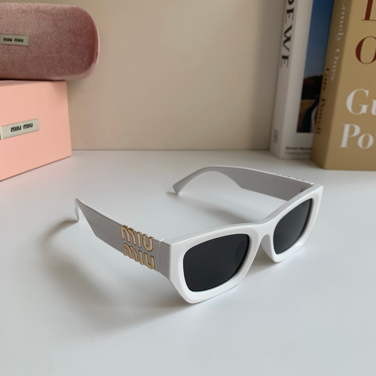 Miu Miu Square Red Lens Sunglasses for Men & Women - 416258