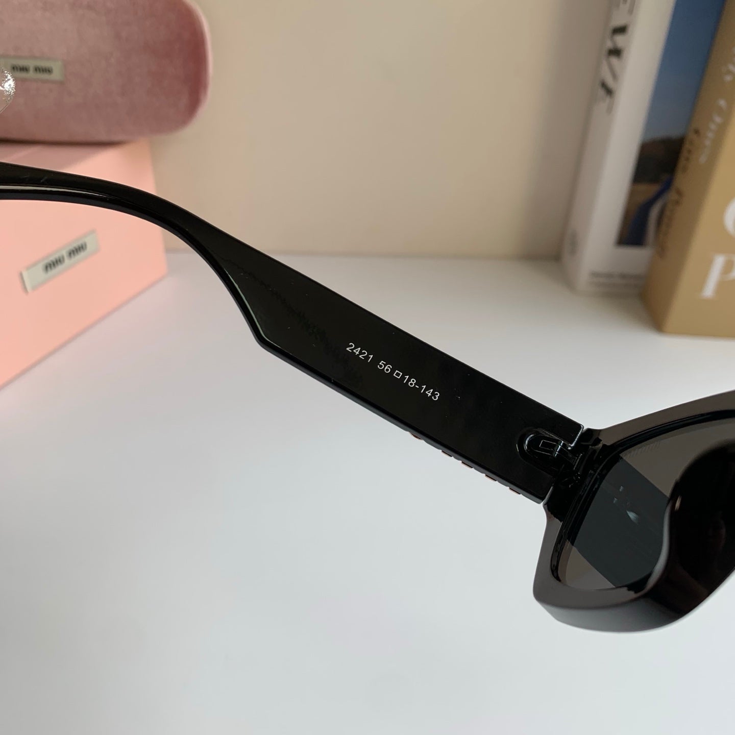 Miu Miu Square Gold Lens Sunglasses for Men & Women - 416260 - detail image 6