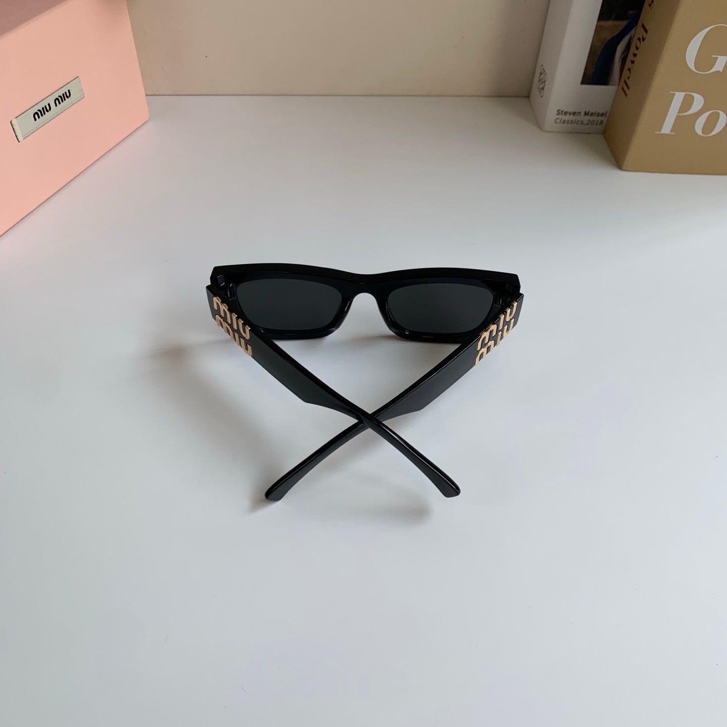 Miu Miu Square Gold Lens Sunglasses for Men & Women - 416260 - detail image 9