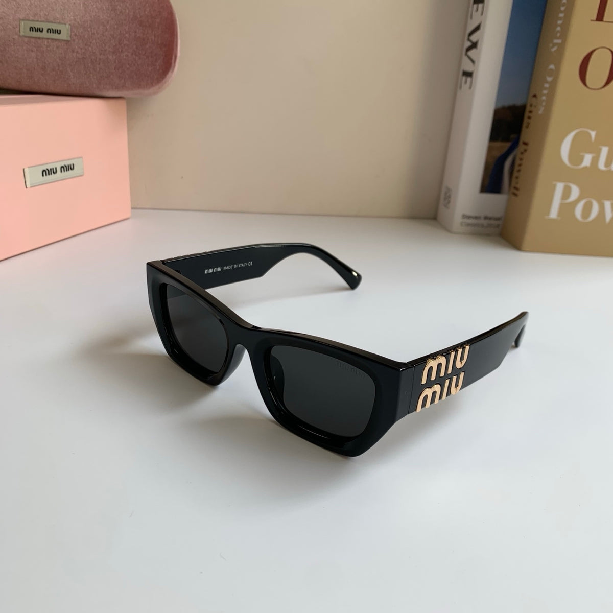 Miu Miu Square Gold Lens Sunglasses for Men & Women - 416260 - detail image 2