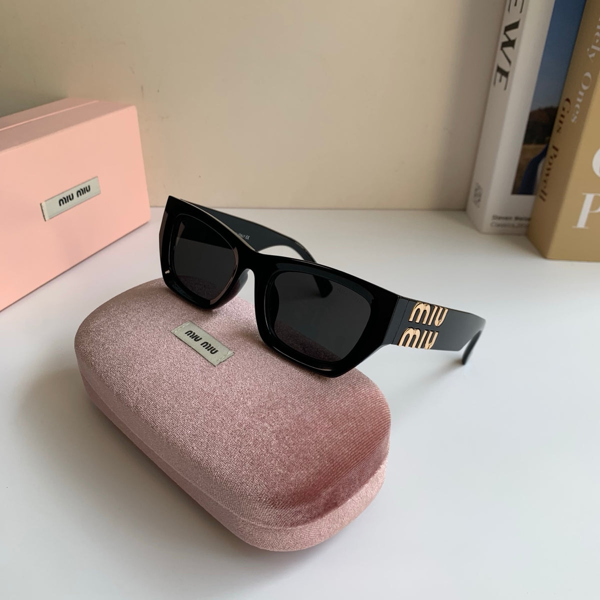 Miu Miu Square Gold Lens Sunglasses for Men & Women - 416260 - detail image 5