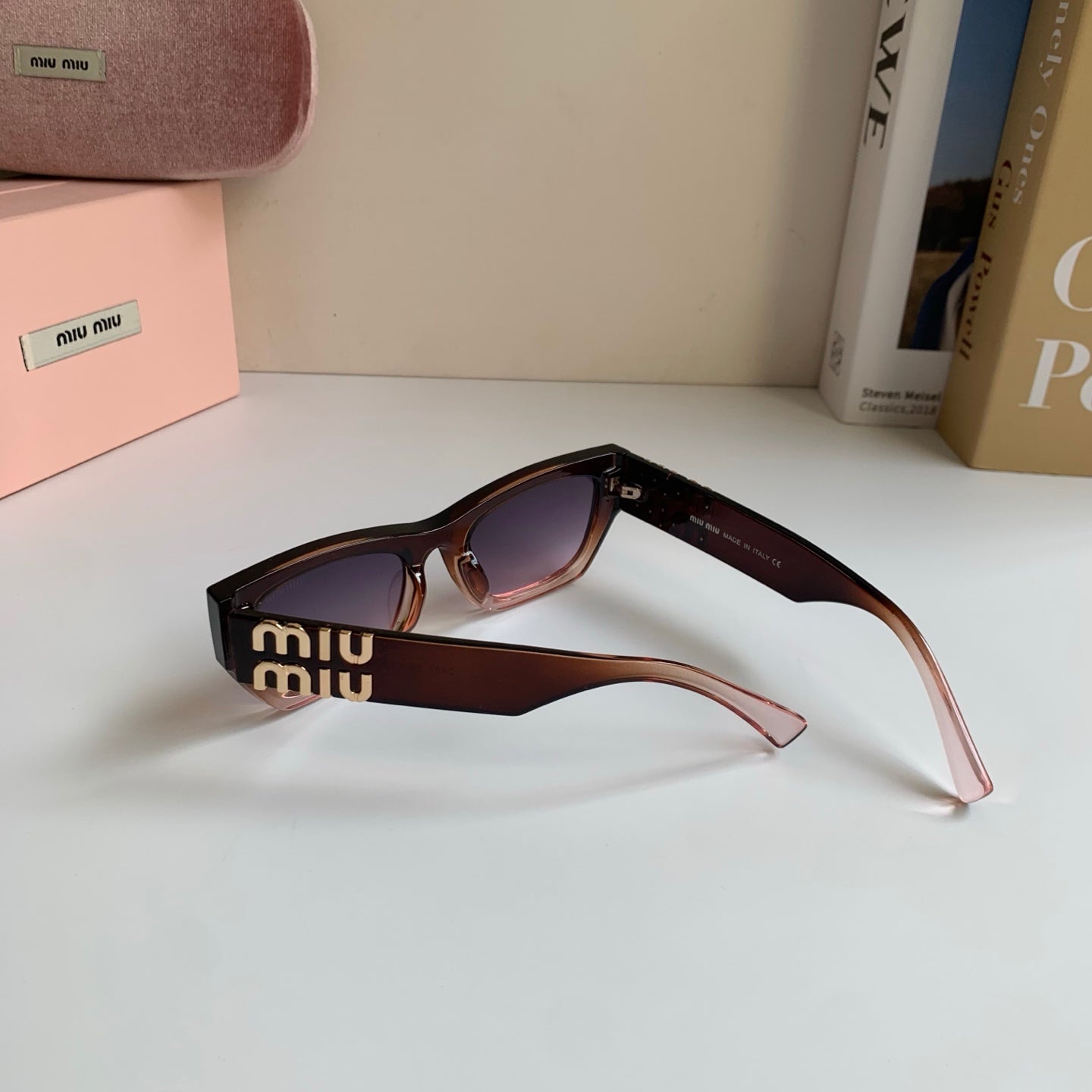 Miu Miu Square Silver Lens Sunglasses for Men & Women - 416261 - detail image 8