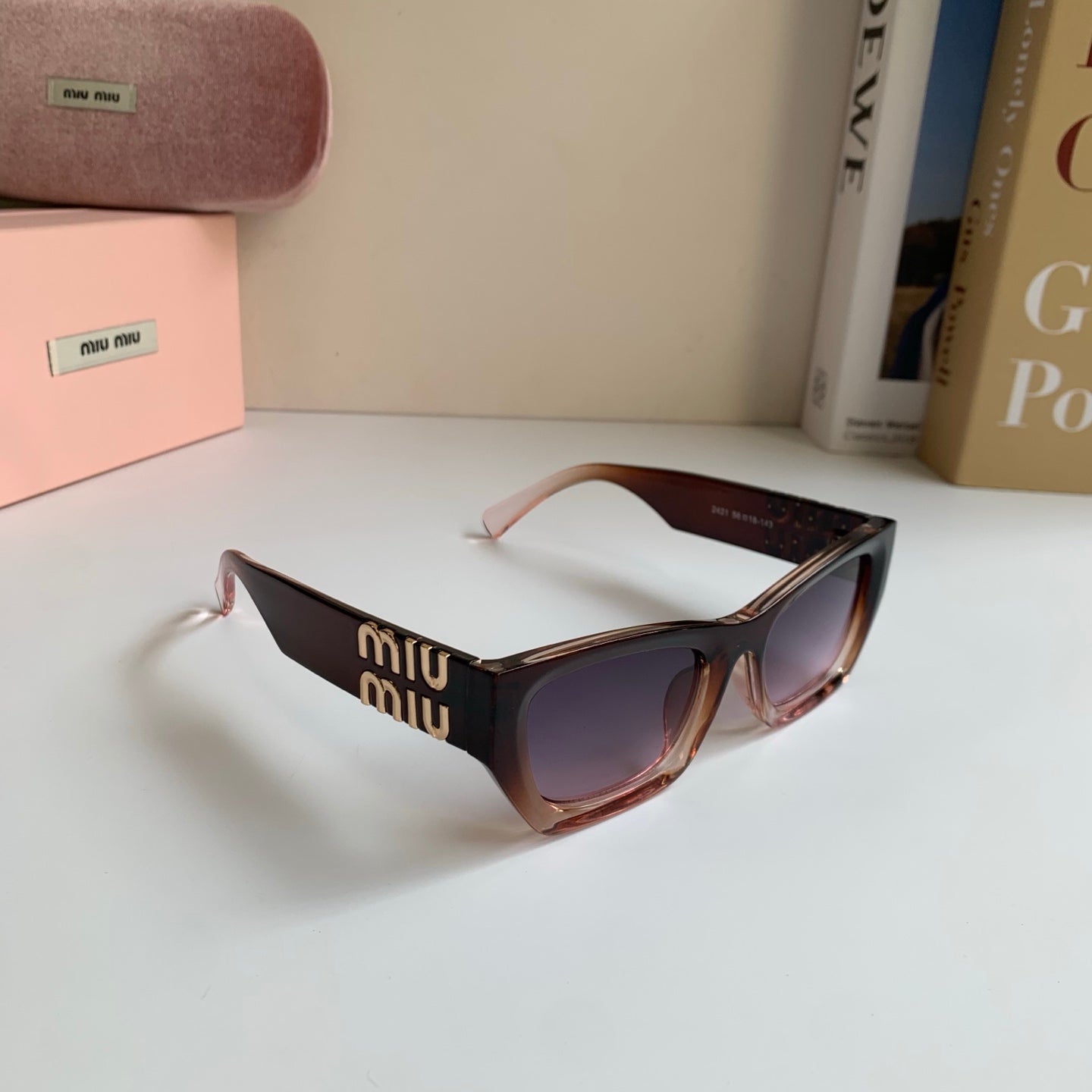 Miu Miu Square Silver Lens Sunglasses for Men & Women - 416261
