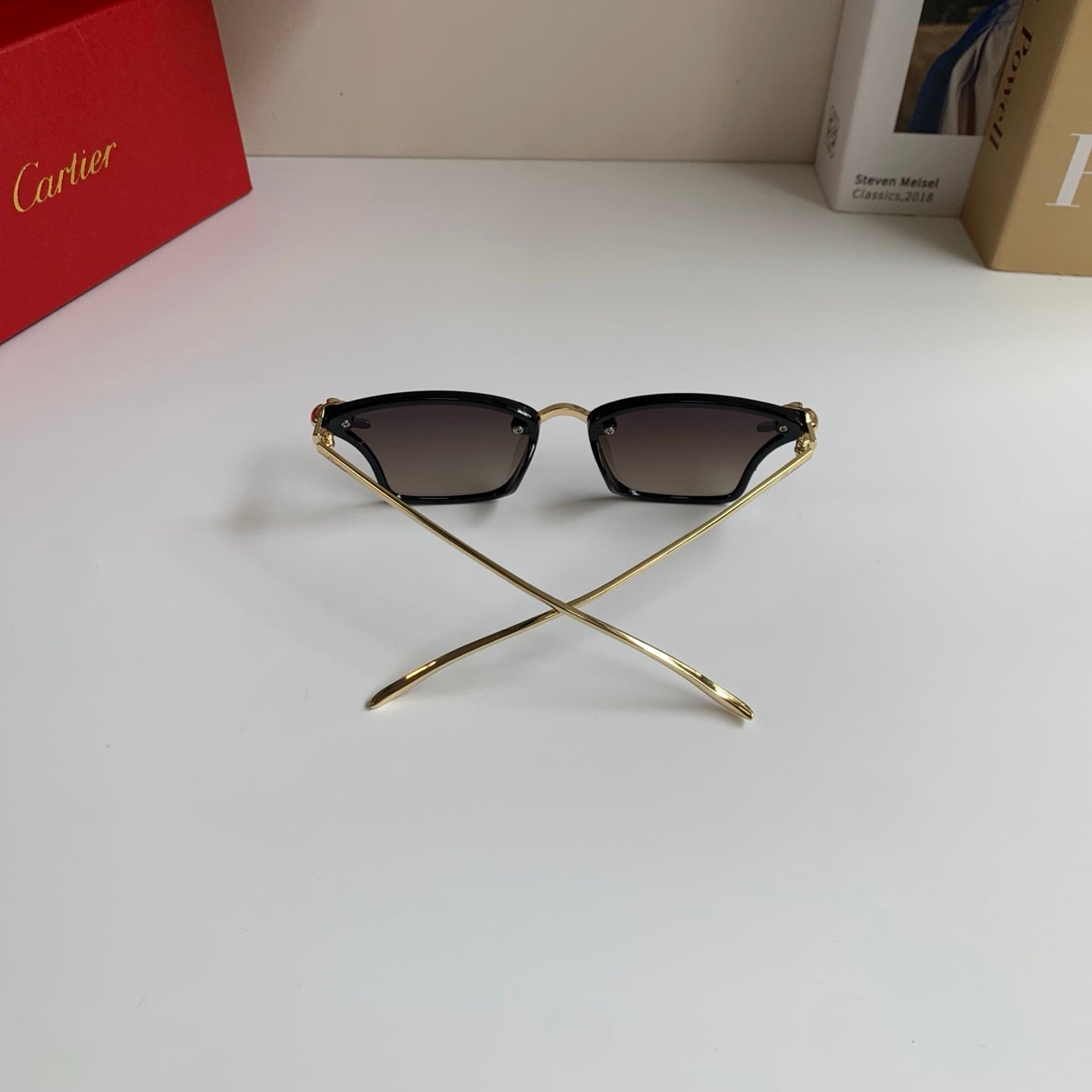 Cartier Lightweight Rimless Silver Lens Sunglasses for Men & Women - 487393 - detail image 9