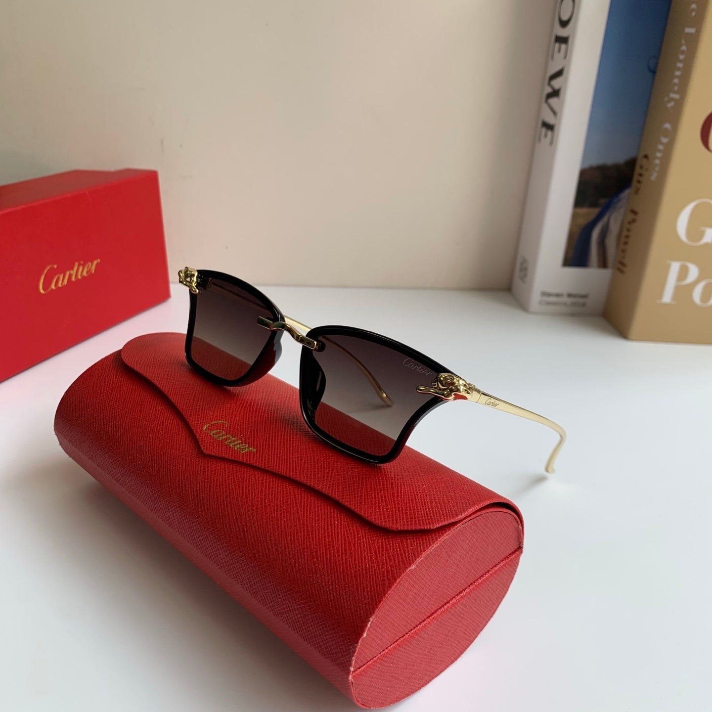 Cartier Lightweight Rimless Silver Lens Sunglasses for Men & Women - 487393 - detail image 5