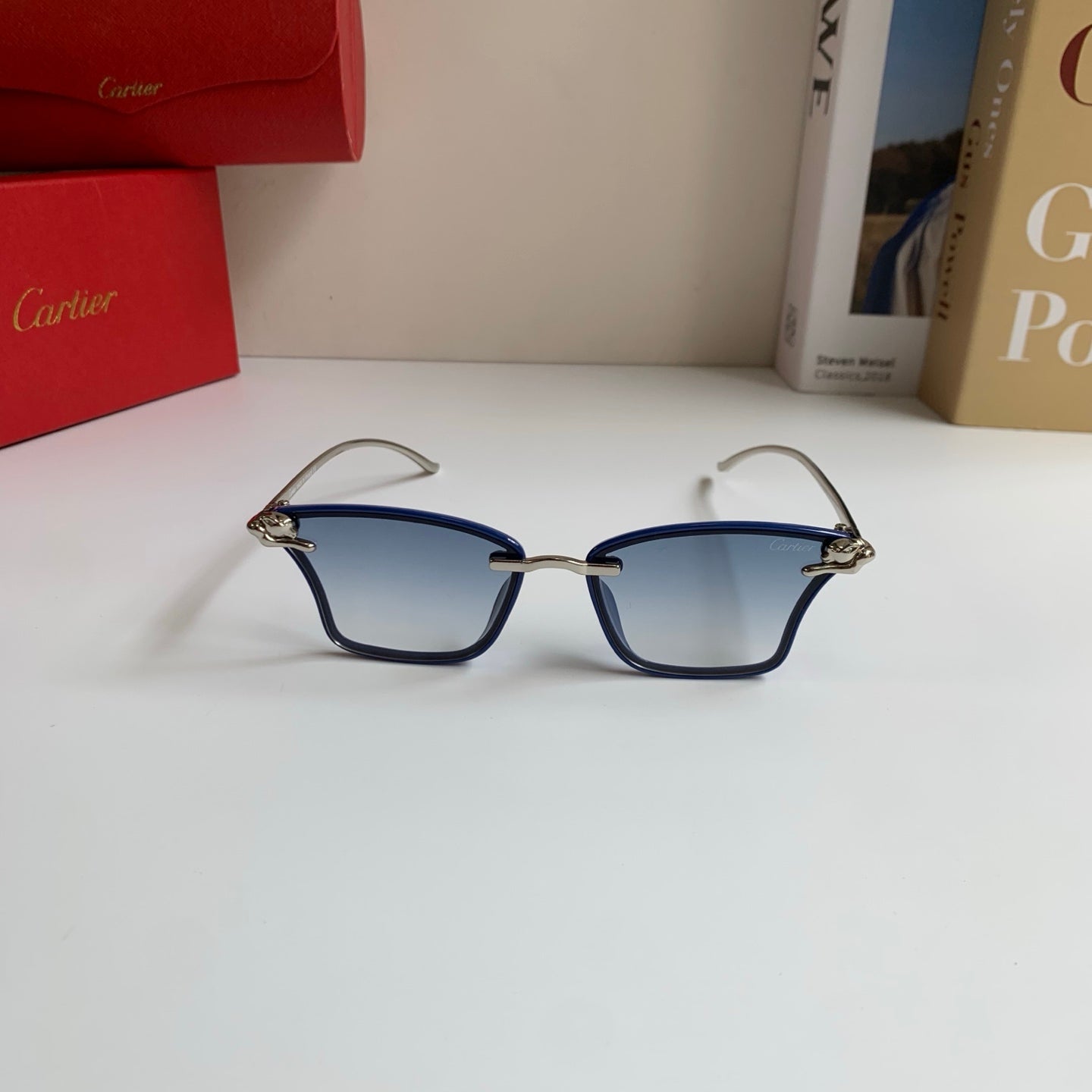 Cartier Lightweight Rimless Silver Lens Sunglasses for Men & Women - 487394 - detail image 3
