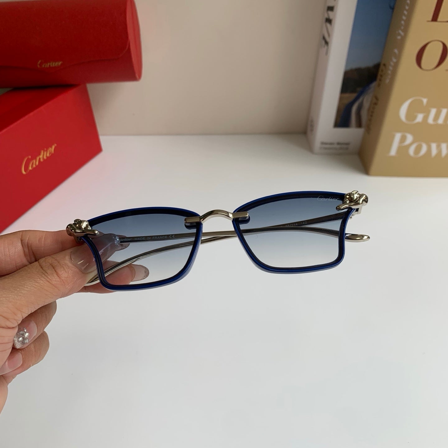 Cartier Lightweight Rimless Silver Lens Sunglasses for Men & Women - 487394 - detail image 4