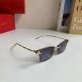 Cartier Lightweight Rimless Silver Lens Sunglasses for Men & Women - 487395