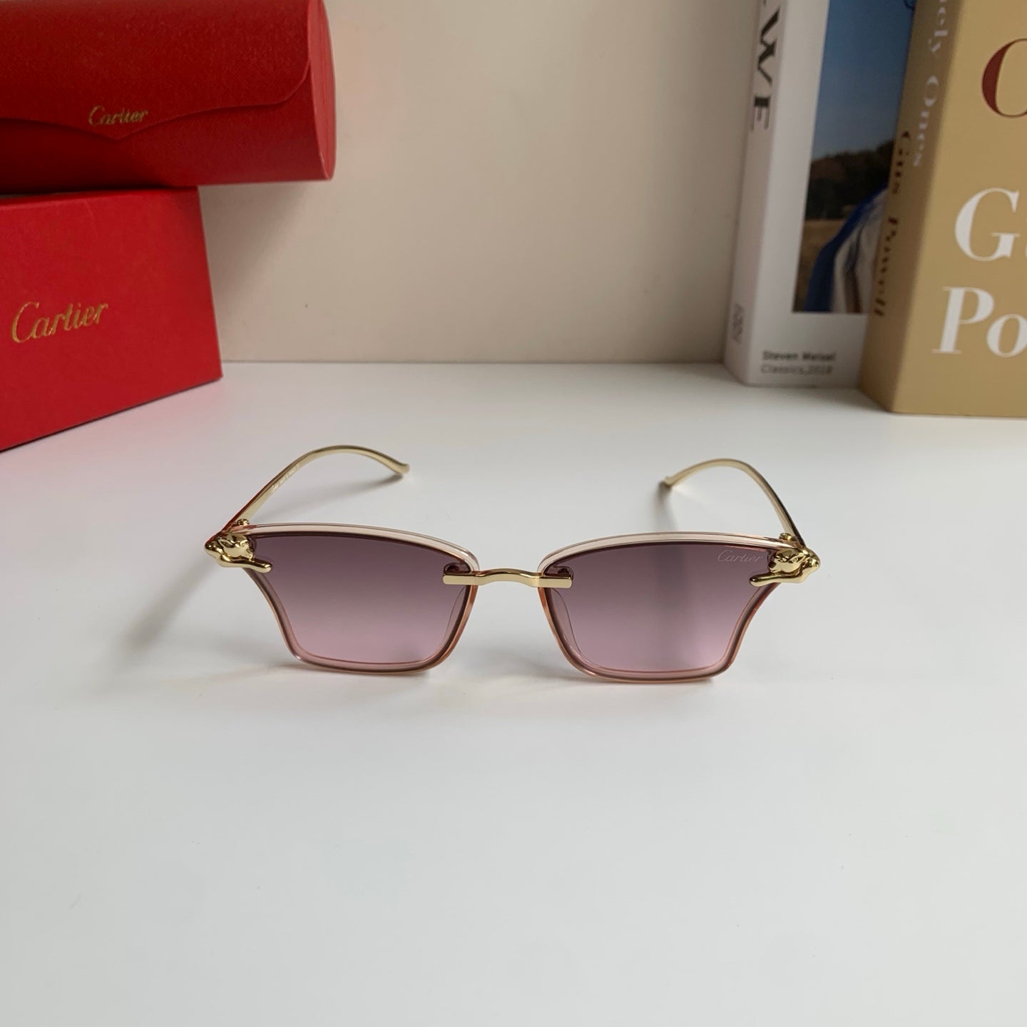 Cartier Lightweight Rimless Silver Lens Sunglasses for Men & Women - 487396 - detail image 3