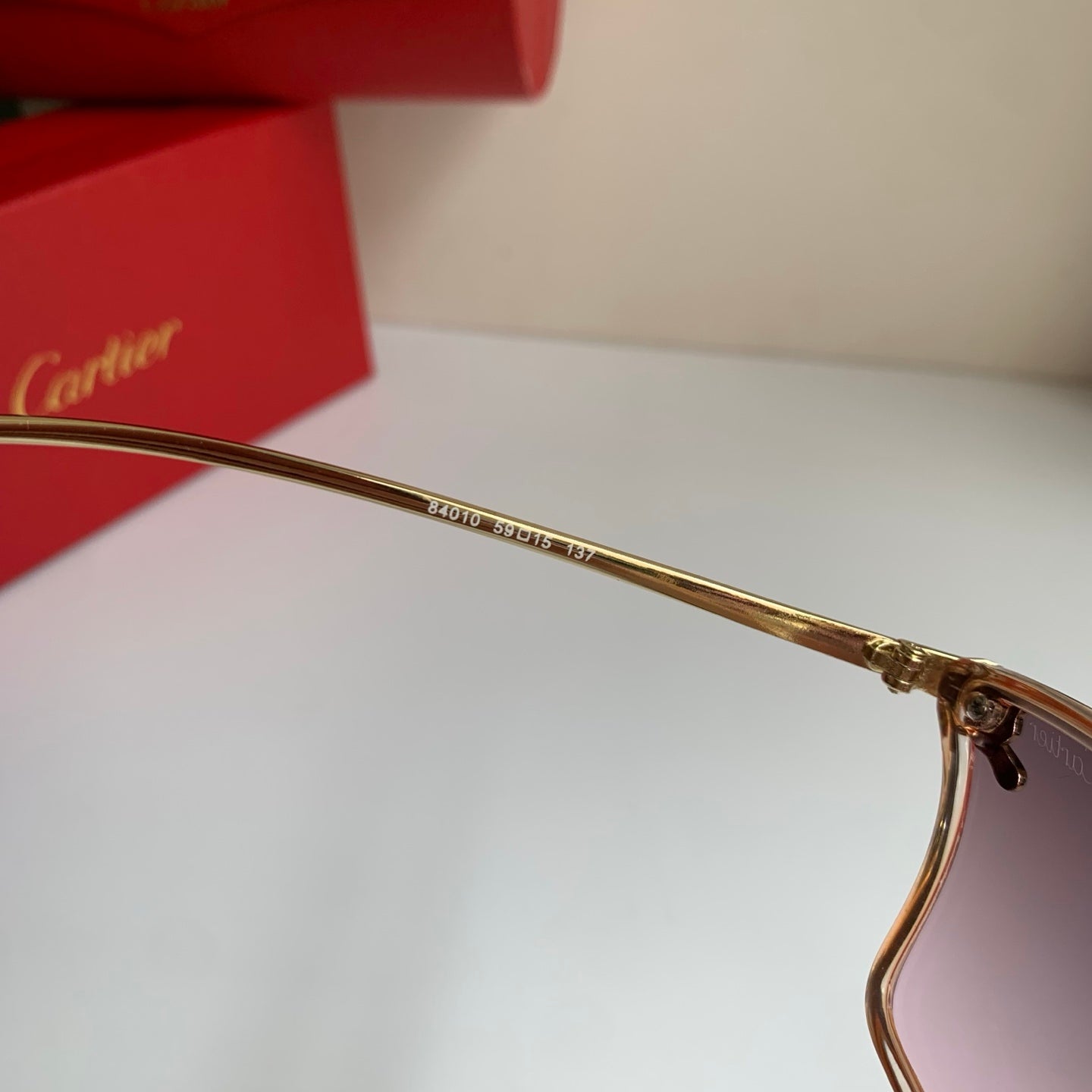 Cartier Lightweight Rimless Silver Lens Sunglasses for Men & Women - 487396 - detail image 8