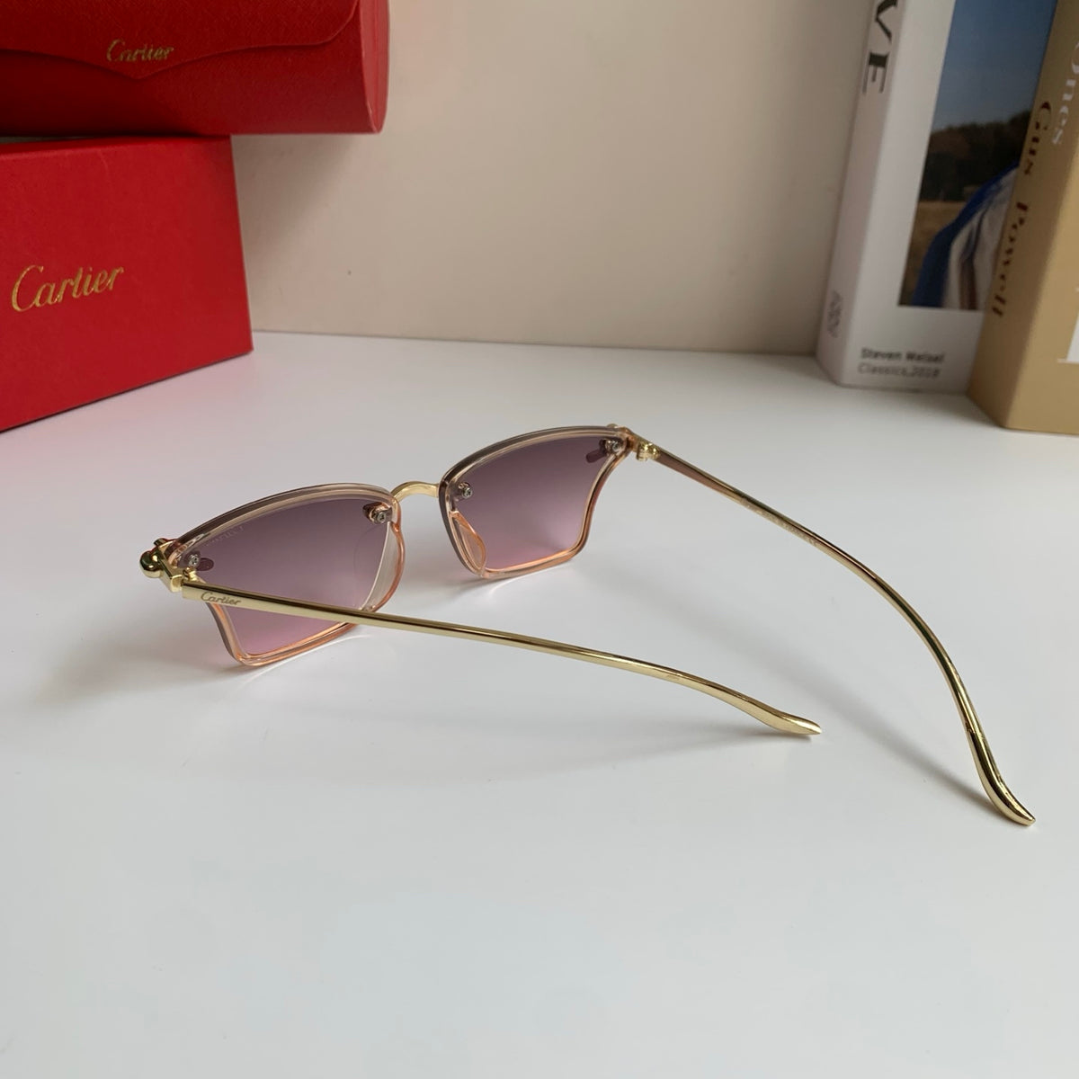 Cartier Lightweight Rimless Silver Lens Sunglasses for Men & Women - 487396 - detail image 6